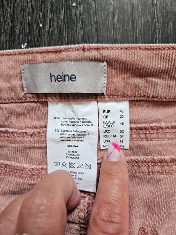 Pantalon Velours Heine Taille 46 🌸 - photo numéro 2