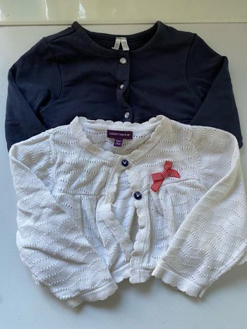 Lot gilets fille 12 mois