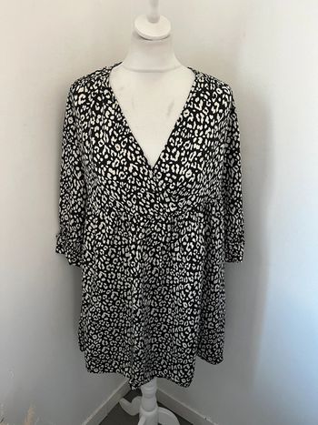 Robe motif léopard ange S