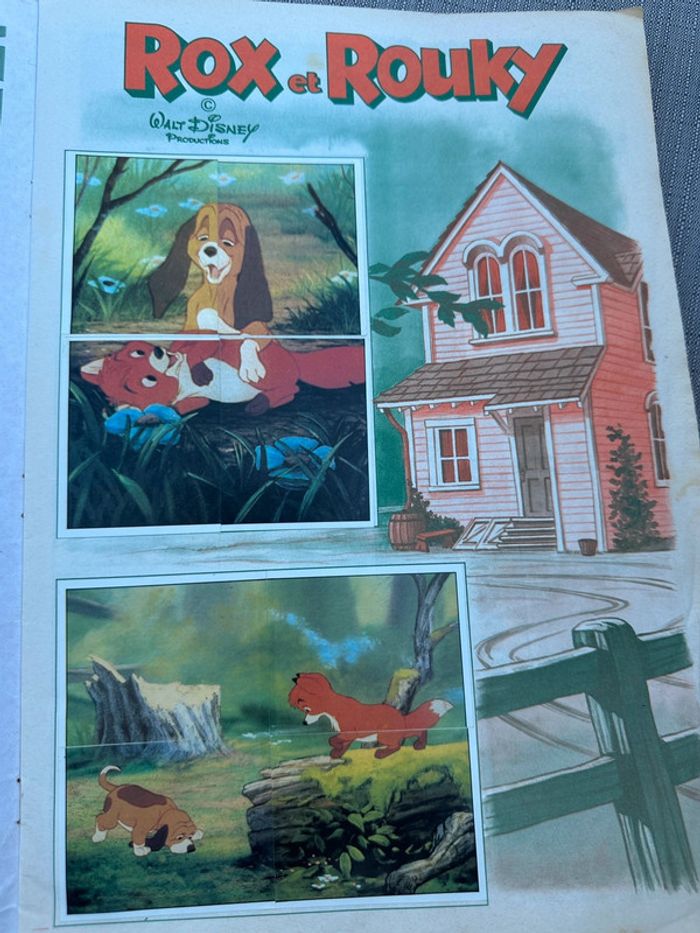 Album vignettes Panini grand format complet ancien Walt Disney Rox et Rouky autocollants - photo numéro 4