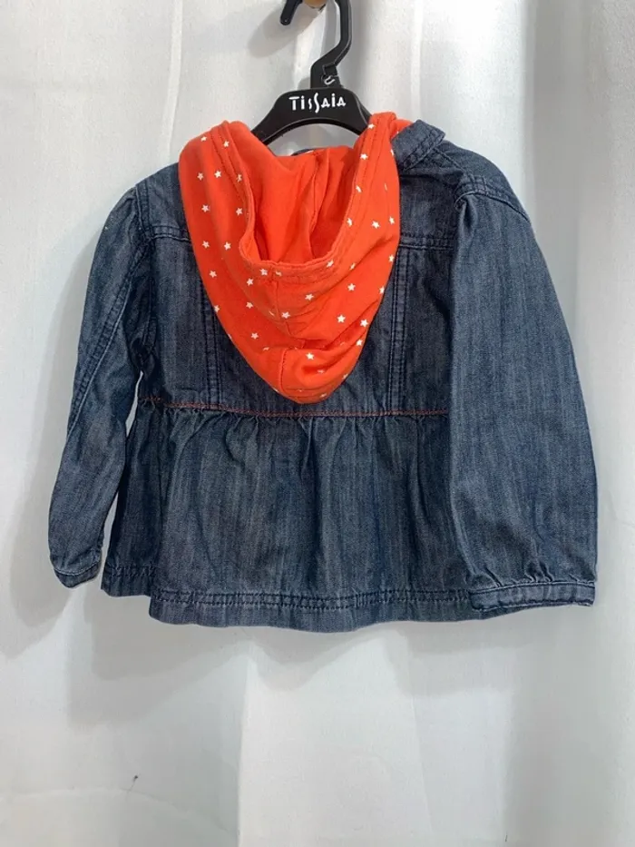 Veste en jean coton bleu avec capuche DPAM 2 ans / 24 mois - n86m - photo numéro 4