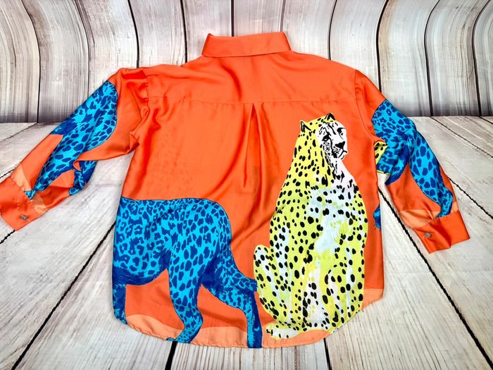 Chemise femme fluide et satinée léopard boutique italienne - photo numéro 6