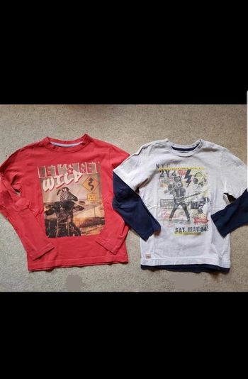 Lot de 2 tee shirts catimini in extenso garçon hiver 8ans