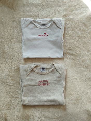 Lot bodies fille petit bateau taille 6 mois