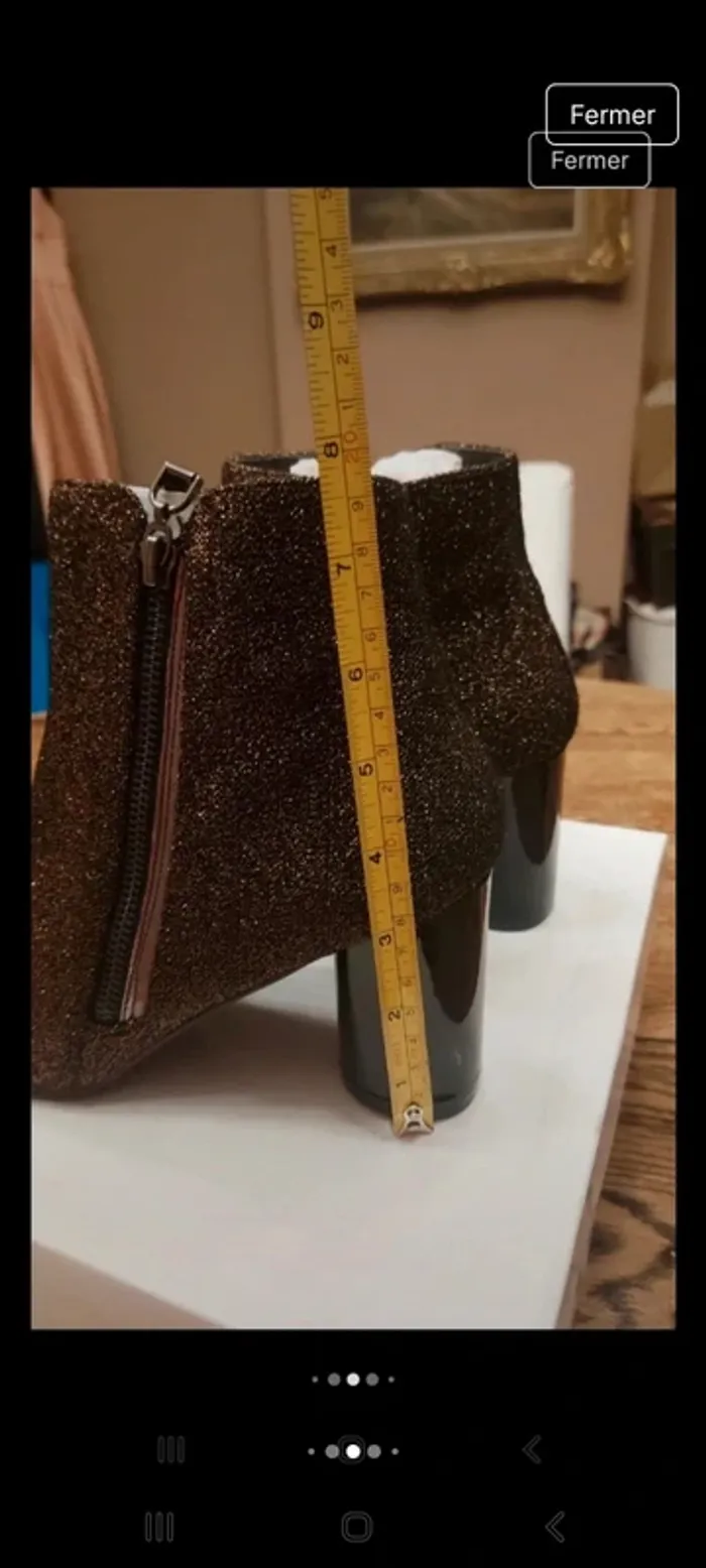 Jolie Bottine I Love Shoes t40 lurex doré neuve - photo numéro 5
