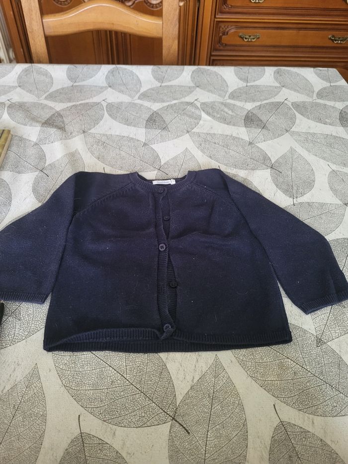 Gilet bleu boutchou 12 mois