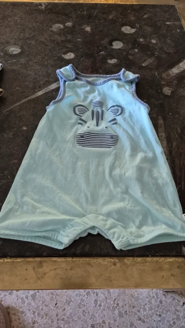 Combinaison short garçon obaibi 3 mois