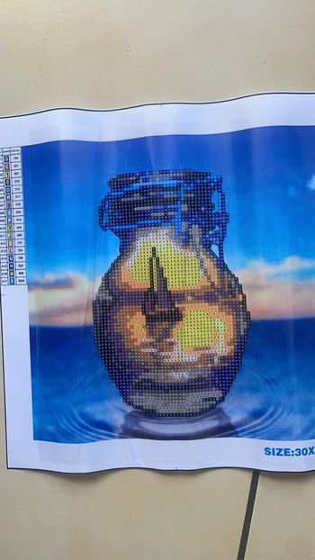 Toile partielle Diamond Painting 30x30cm n°04