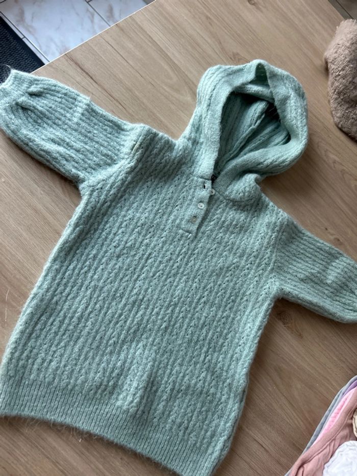 Pull laine vert 3 mois