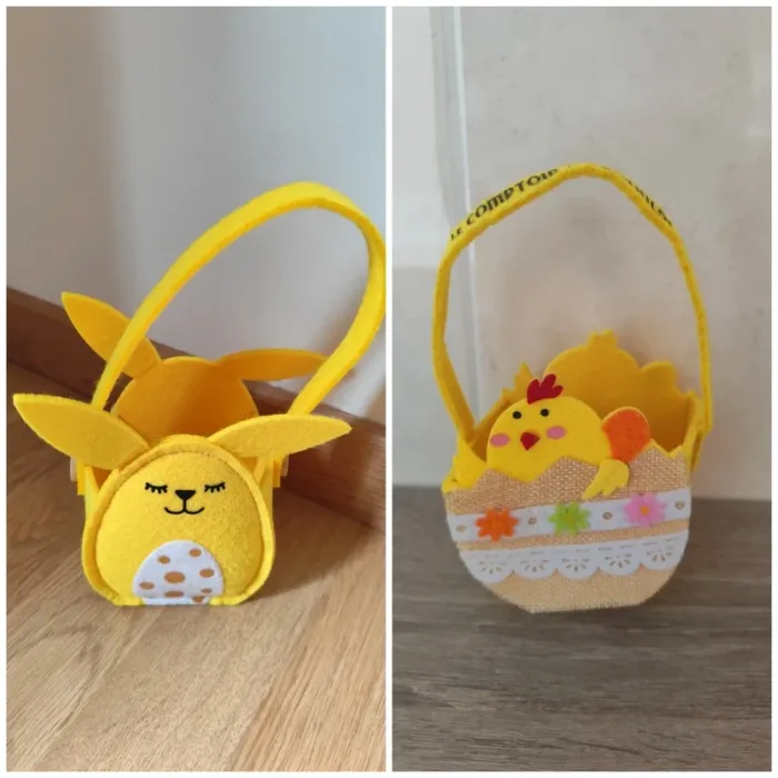 Lot de deux paniers de pâques