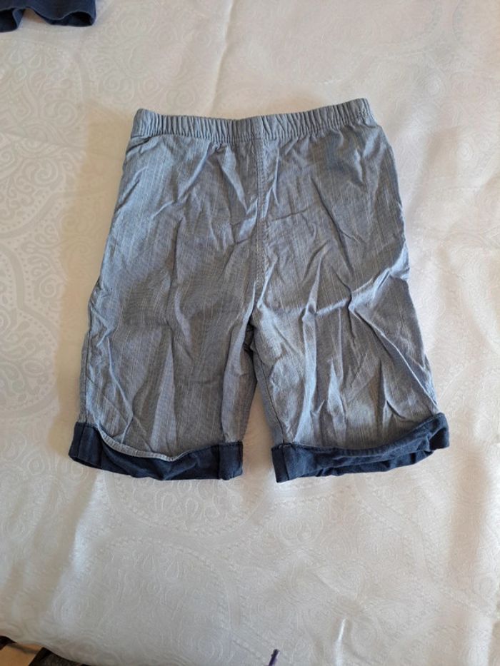 Ensemble short Tee-shirt bleu absorba 12mois - photo numéro 5