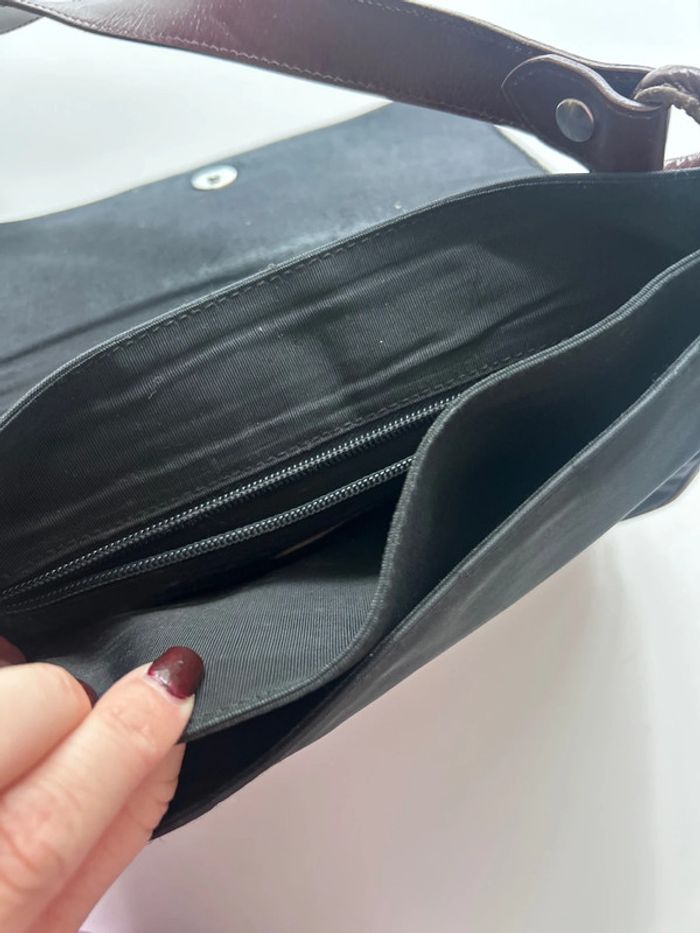 Sac Pitti bandoulière marron/noir – Bon état - photo numéro 4