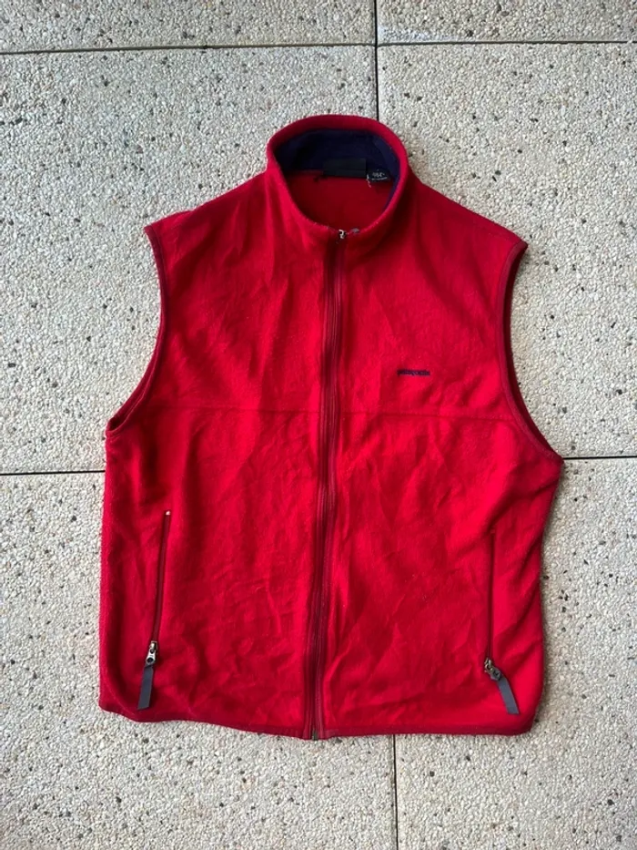 Veste polaire Patagonia Synchilla sans manche Full Zip logo brodé - Rouge - Taille L