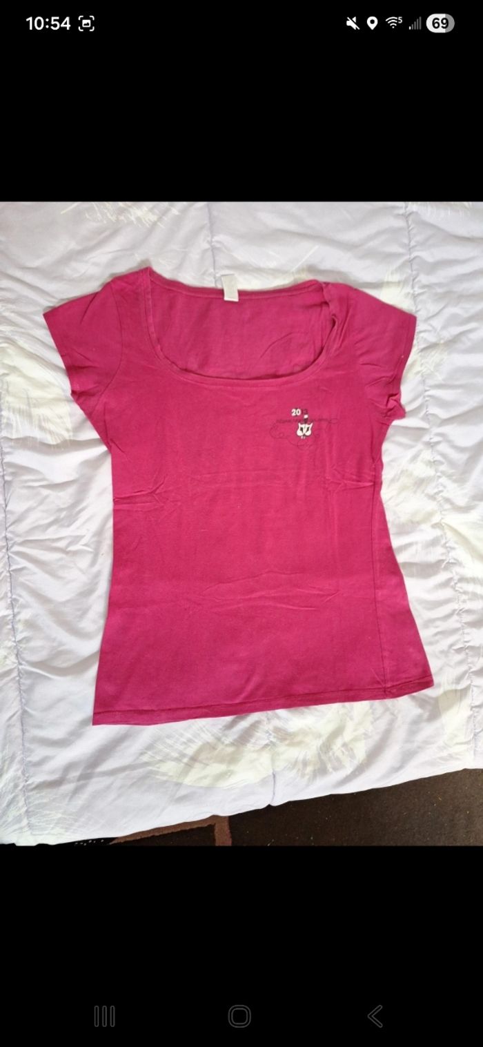 T-shirt fuschia - photo numéro 1
