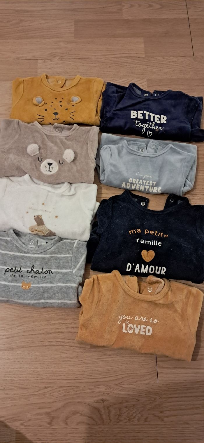 Lot Pyjamas 1 mois chaud kiabi