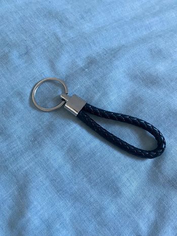Porte-clés cuir noir