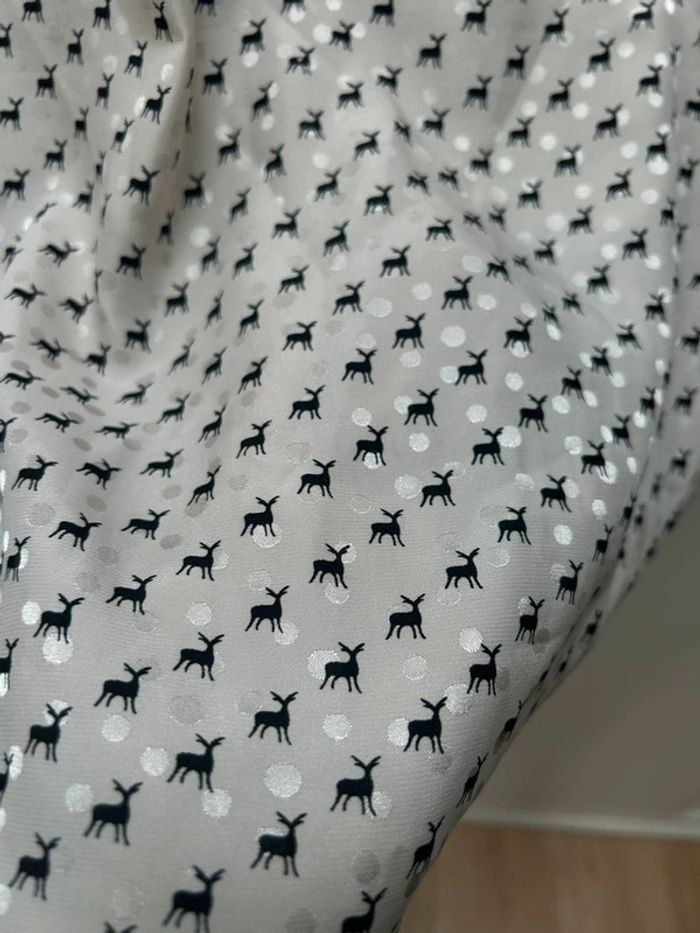 Haut tunique manches longues blanc cassé beige avec motifs cerfs - mango taille s - photo numéro 6