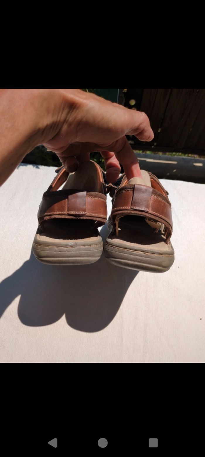 Sandales scratch en cuir homme 44 - photo numéro 3