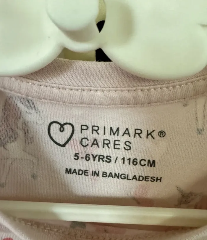T.shirt à manches longues licorne Primark 5/6 ans - photo numéro 2