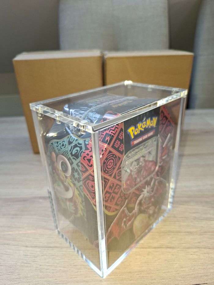 Lot de 2 protections acrylique pokebox Pokémon aimantée épaisse 8mm anti uv - photo numéro 4