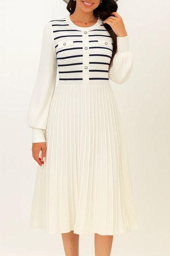 Robe pull blanc crème 