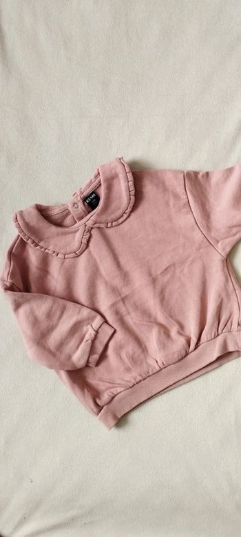 Sweat col claudine rose 18 MOIS