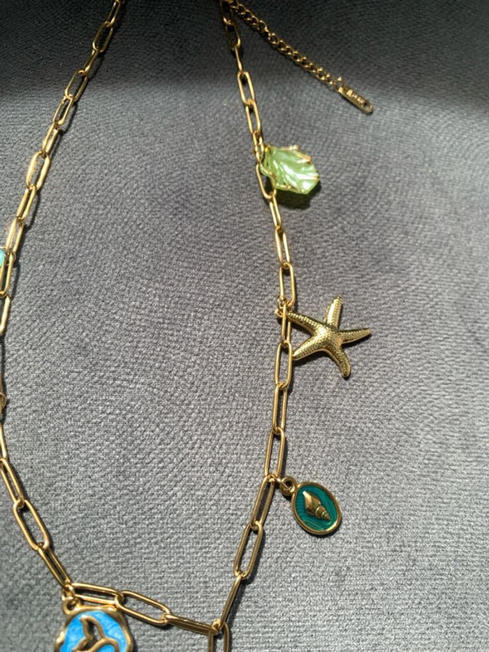collier acier inoxydable doré - photo numéro 4