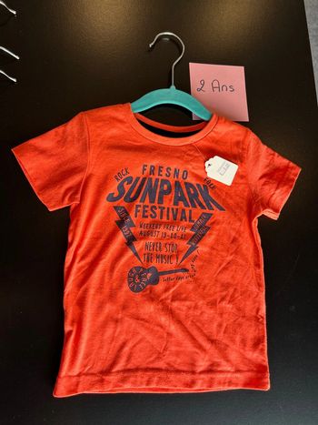 Teeshirt manche courte orange Fluo