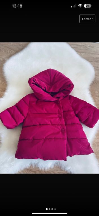 Jolie doudoune hiver neuve tape à oeil 3-6mois