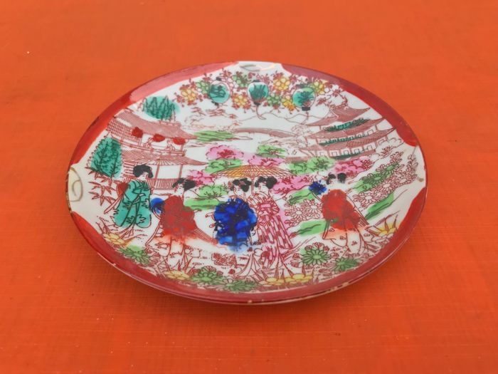 Tasse / Soucoupe à thé Décor japonisant Porcelaine fine - photo numéro 4