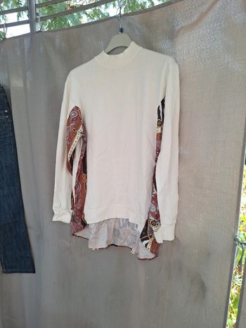 Sweat blanc avec motif