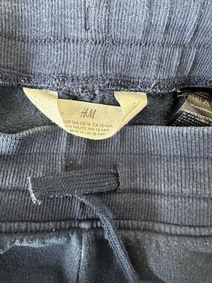 Jogging bleu marine h&m 13/14 ans - photo numéro 3