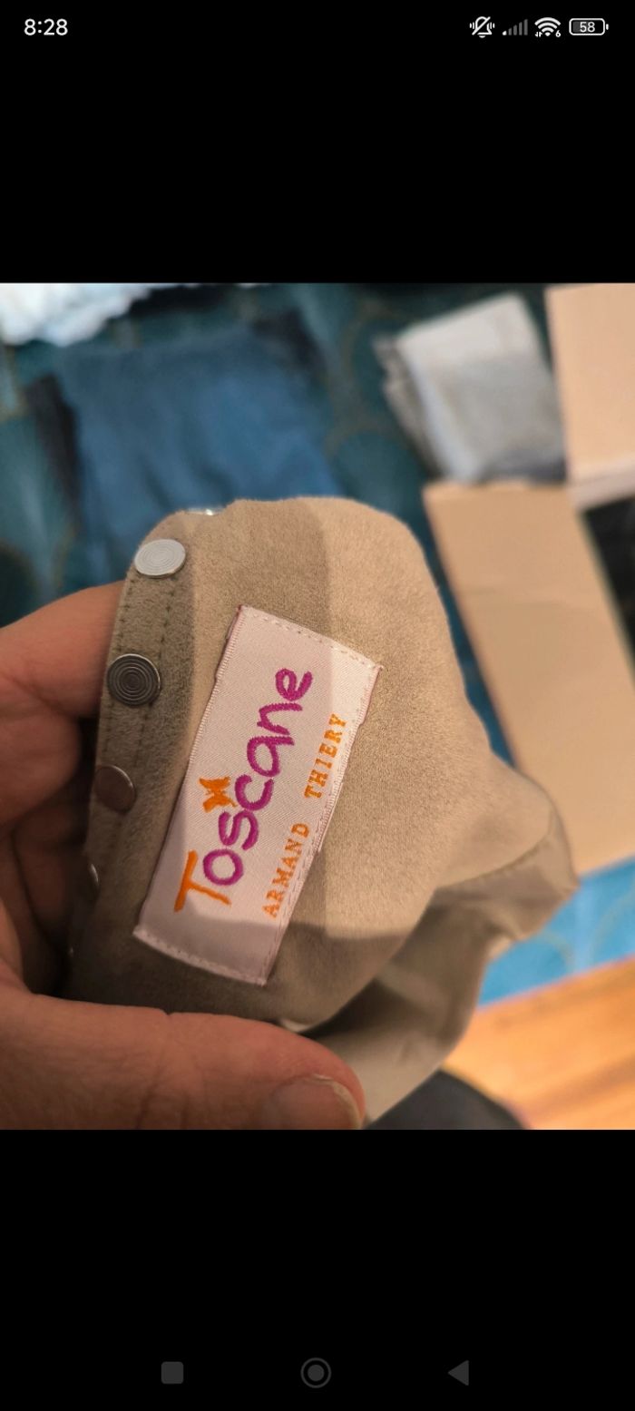 Trench en suédine beige Armand Thiery M - photo numéro 4