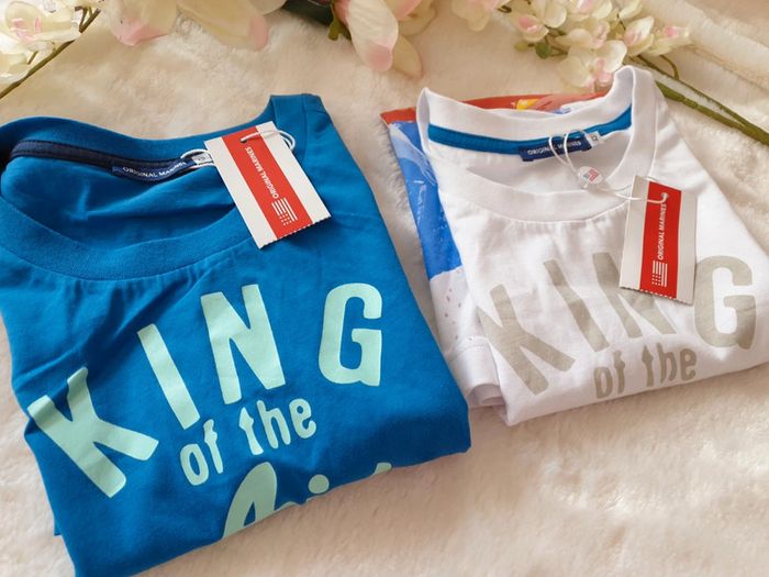 2 Tee-shirt Debardeurs Original Marines Taille 12 ans