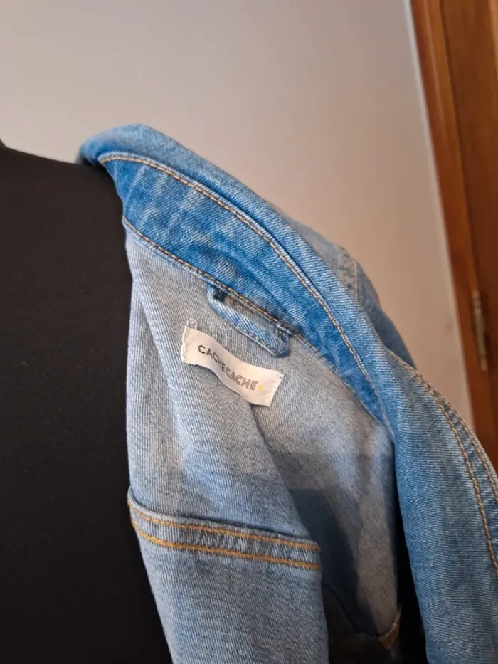 Veste en Jeans Cache Coeur - photo numéro 3