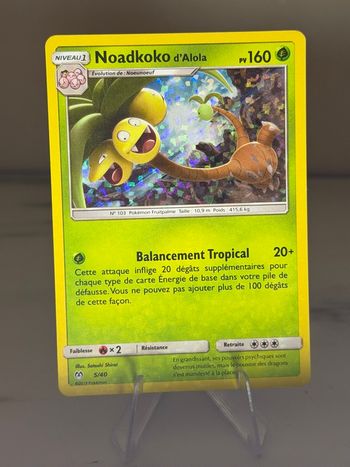 Noadkoko 5/40 Carte Pokémon McDo 2019 Holo
