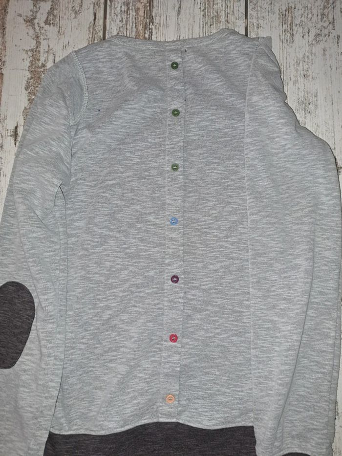 Haut fleuri boutons dos multicolore desigual - photo numéro 8