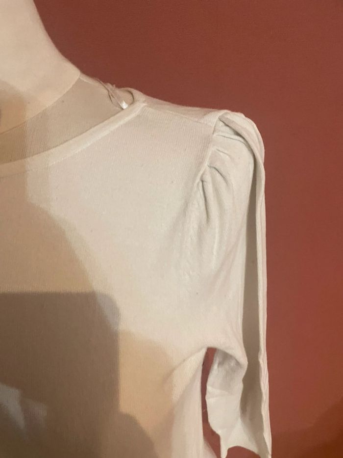 Pull léger blanc manches 3/4 T38 - photo numéro 5