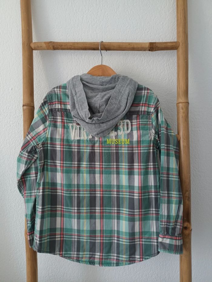 Chemise doublée / surchemise à capuche Okaïdi 8 ans - photo numéro 4