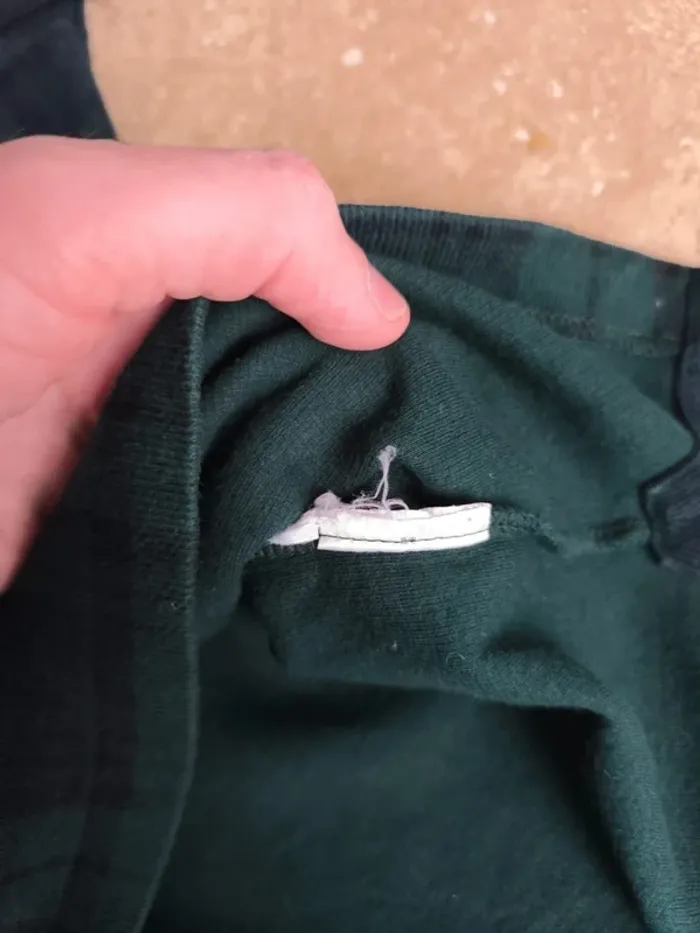 Pull quart Zip homme écossais L Ralph Lauren vert motif carreaux logo jaune excellent état - photo numéro 11