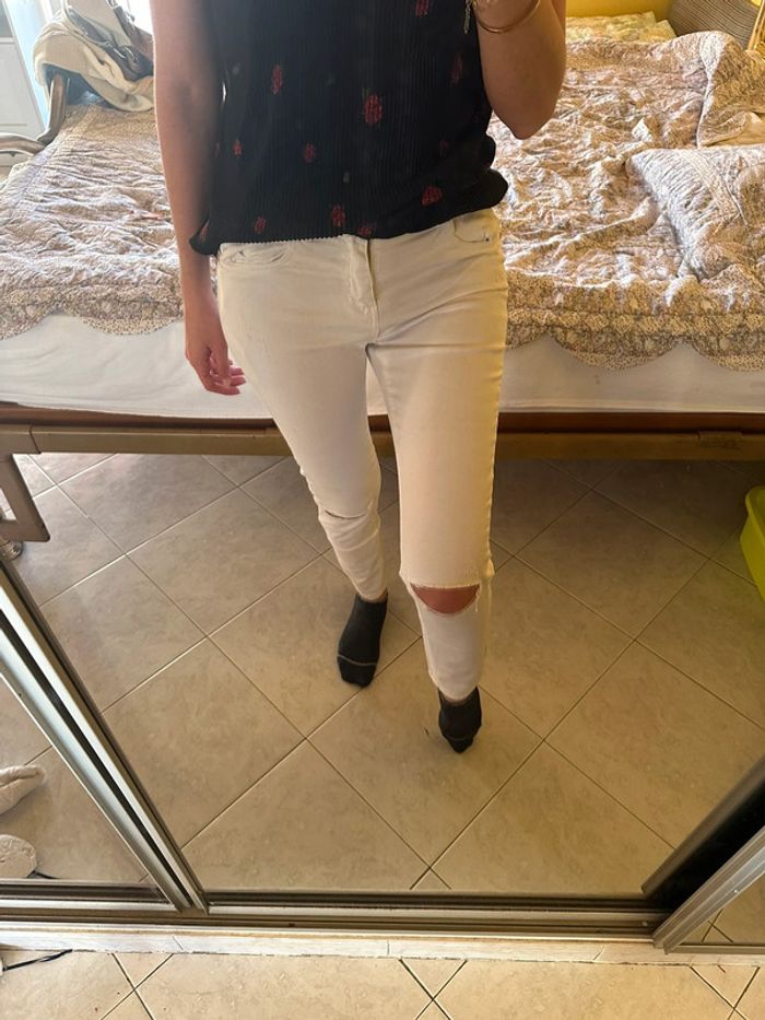 Jean blanc stradivarius - photo numéro 2