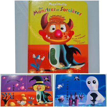 Livre à toucher Maximelo de monstres et sorcières