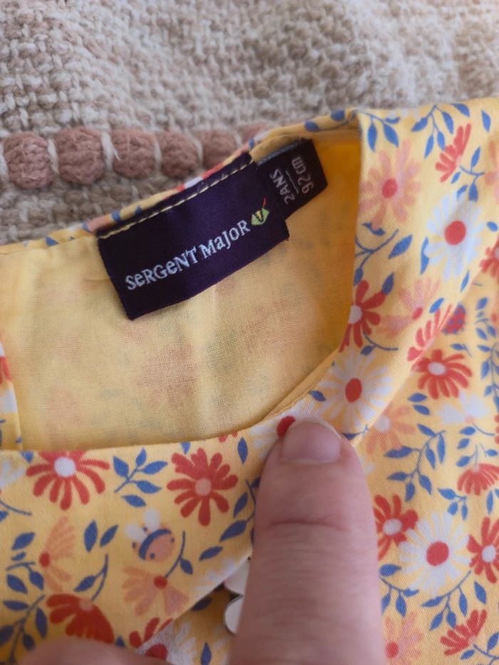 Robe fleurie jaune et orange collection "Le petit bal fleuri" Sergent Major 2 ans - photo numéro 2
