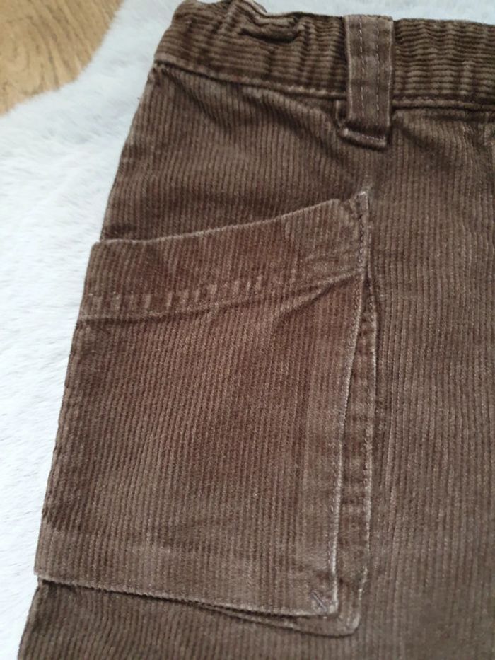 Pantalon en velours côtelé marron La Redoute 3 ans - photo numéro 3