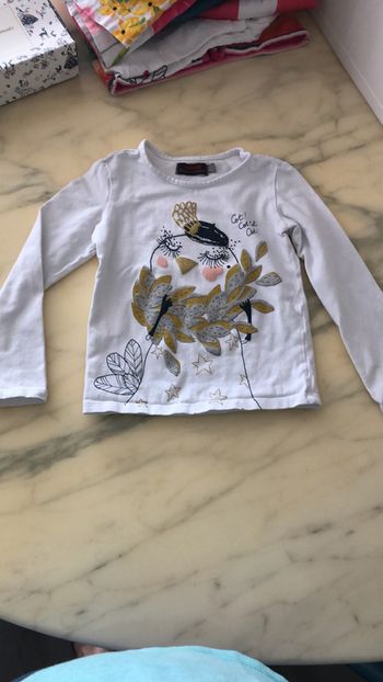 Teeshirt ML catimini 4 ans blanc