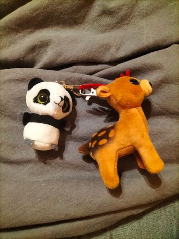 Porte clé daim et panda