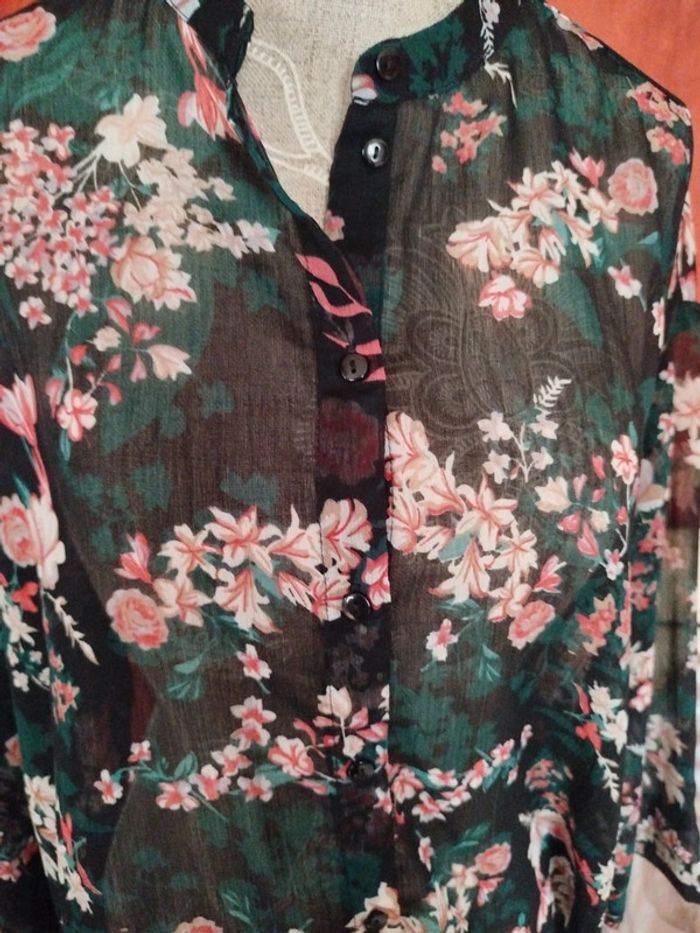 Chemisier fleuri en transparence - photo numéro 10