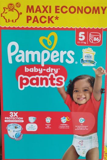 1 Carton x86 Couches Pampers Pants T5 11-17kgs