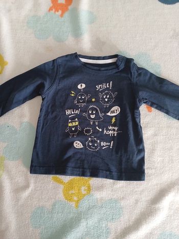 T-shirt bleu marine 6 mois