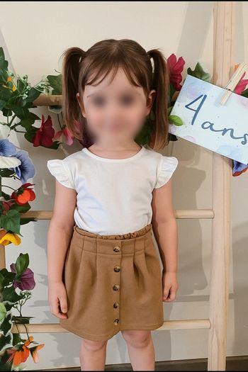 Jupe camel 4ans Gémo